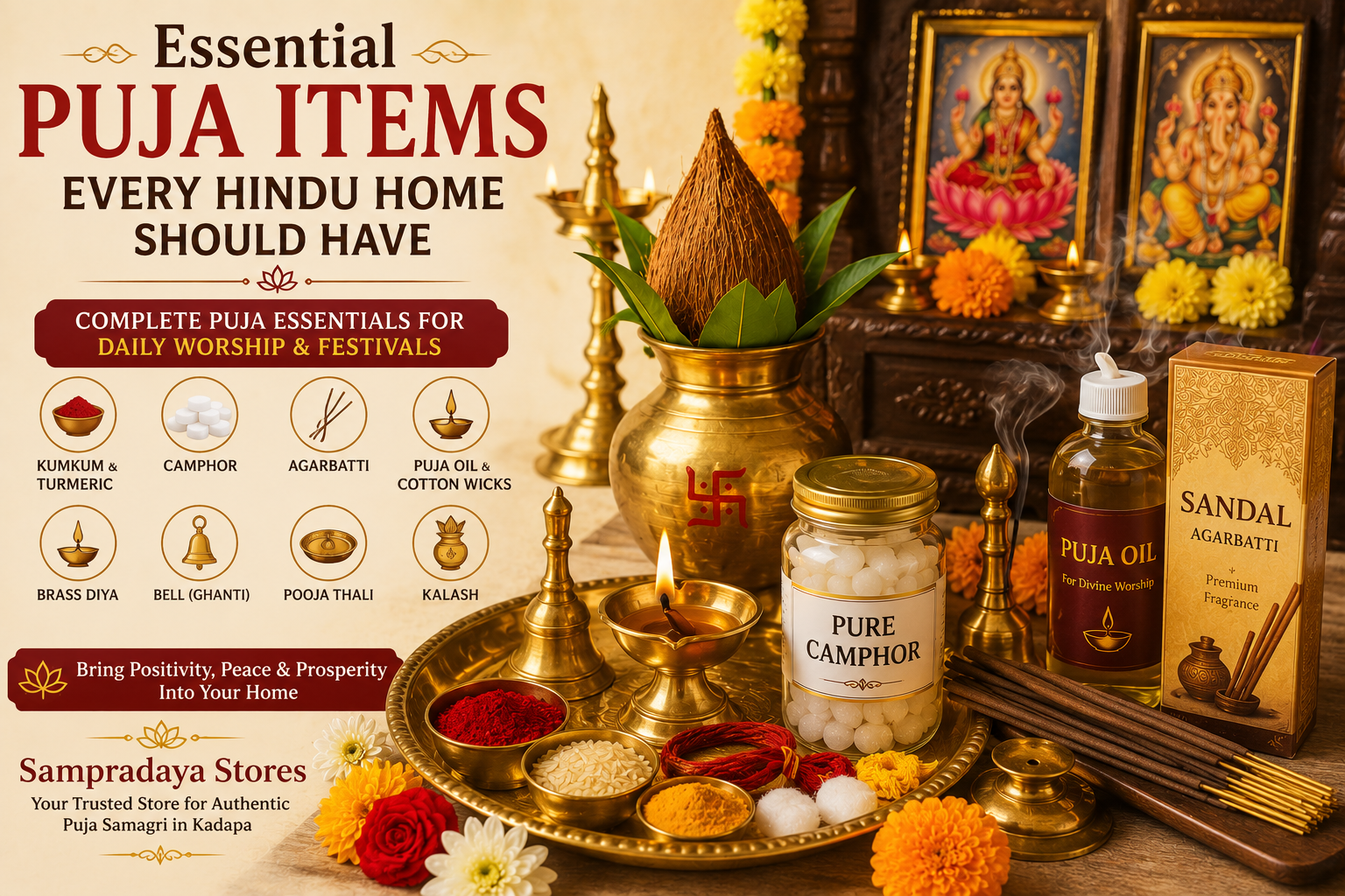 Sampradaya Stores: Kadapa’s Trusted Name for Puja Samagri