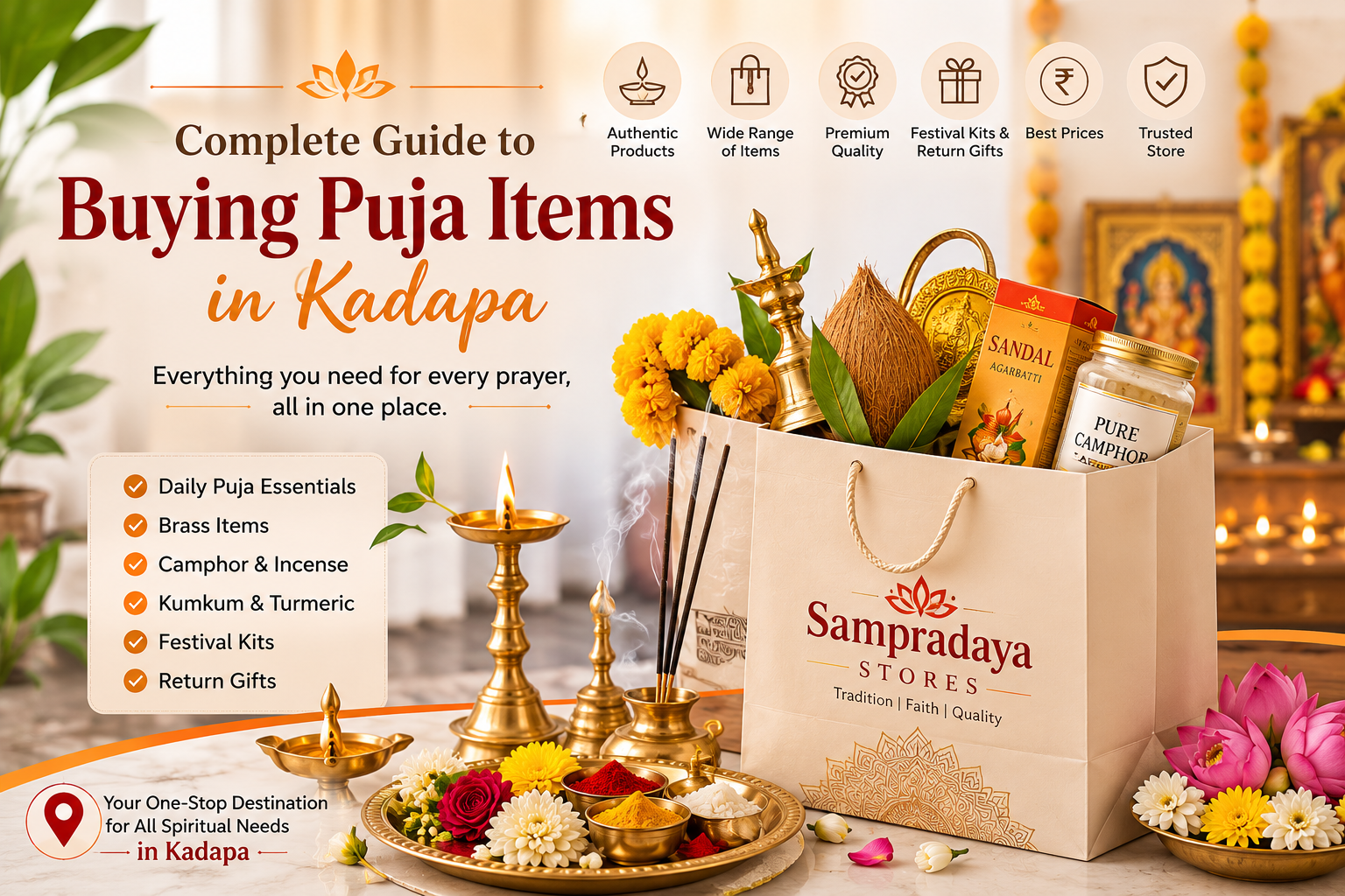 Buying Puja Items in Kadapa