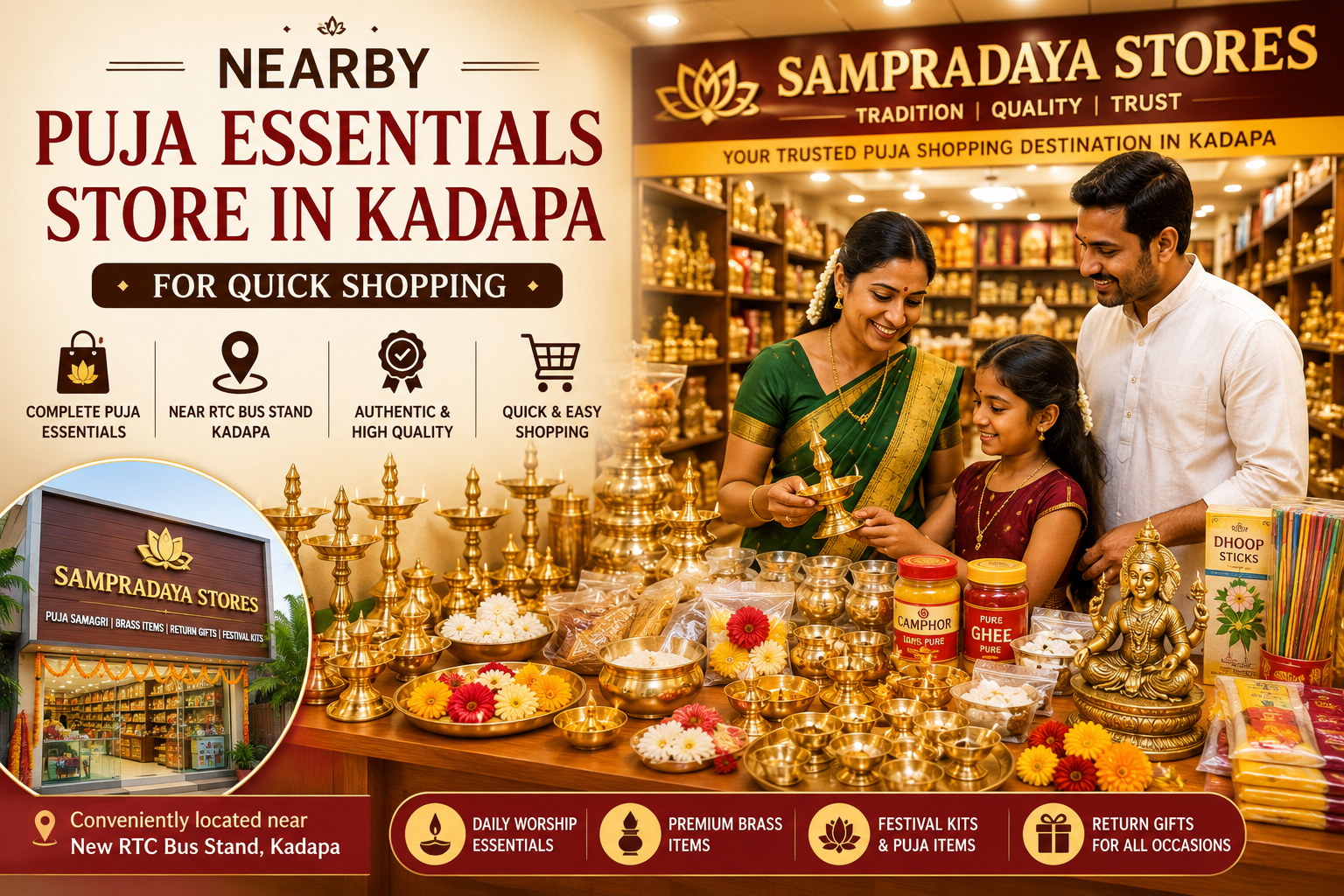 Nearby Puja Essentials Store in Kadapa for Quick Shopping